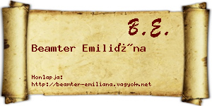 Beamter Emiliána névjegykártya